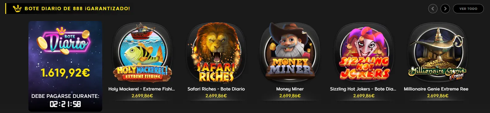 Las mejores tragamonedas en 888 Casino