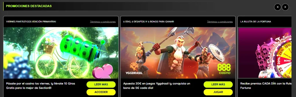 888 Casino mejores códigos promocionales